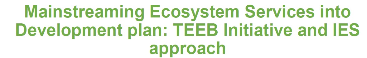 Course Image Integration of Ecosystem Services Concepts into Existing Initiatives